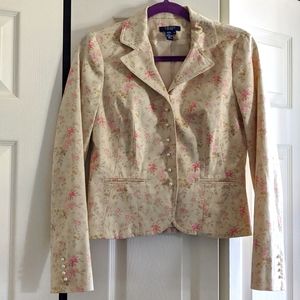 🌹Chaps Women’s Cream Floral Lightweight Jacket  S